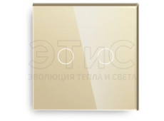 Выключатель 2Кл сенсорный скрытый золото WI-FI Выключатель 2Кл сенсорный скрытый золото WI-FI